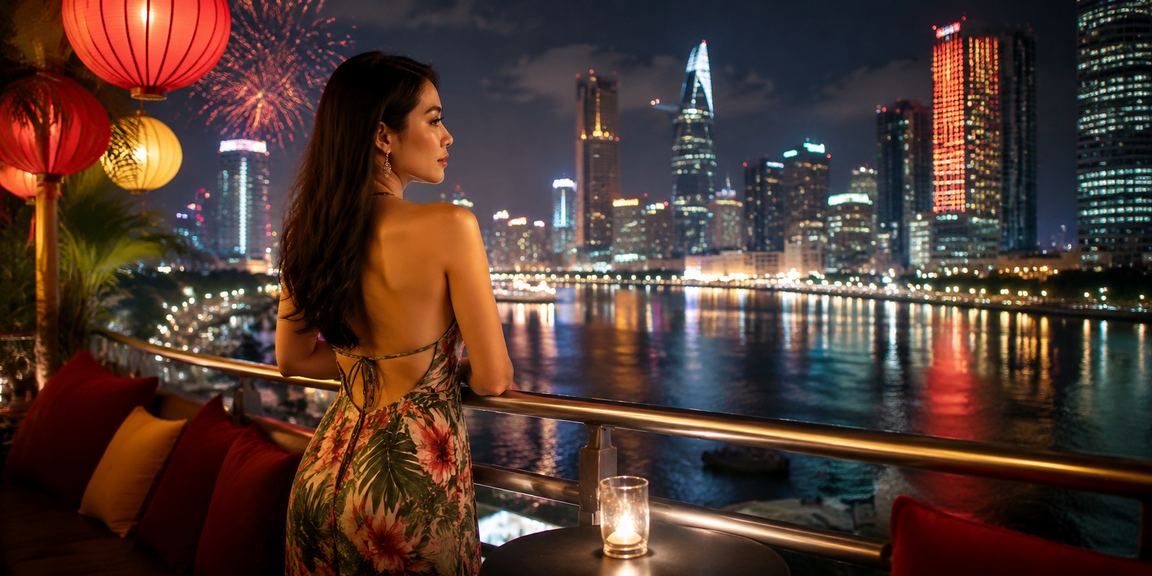 Không khí lễ hội cá cược và giải thưởng sôi động tại TP. Hồ Chí Minh về đêm